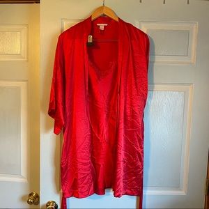 Sexy red nightie and robe! Victoria secret  never worn!